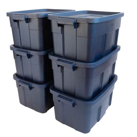 dark indigo metallic roughneck storage box|Rubbermaid 6.